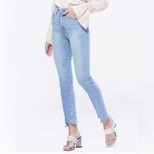 PAIGE Denim High Rise Light Wash Sarah Slim Straight Leg - Size 26